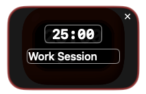 Timer editing interface